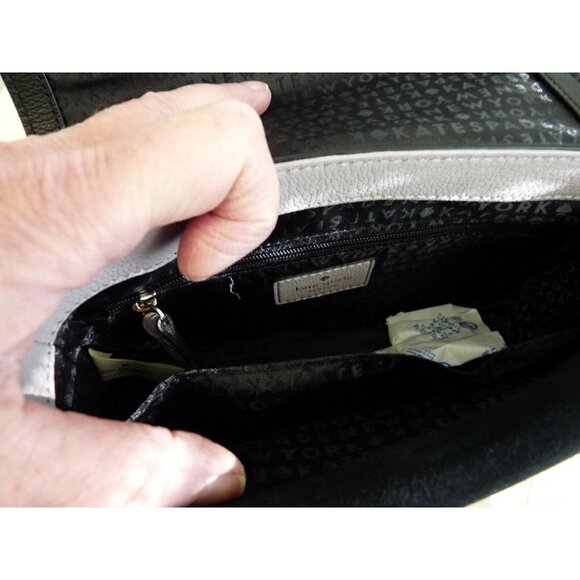 Kate Spade Carmel Crt Small Kaela Nouveaux/Black Leather & Suede Cross-body Bag - Picture 10 of 11